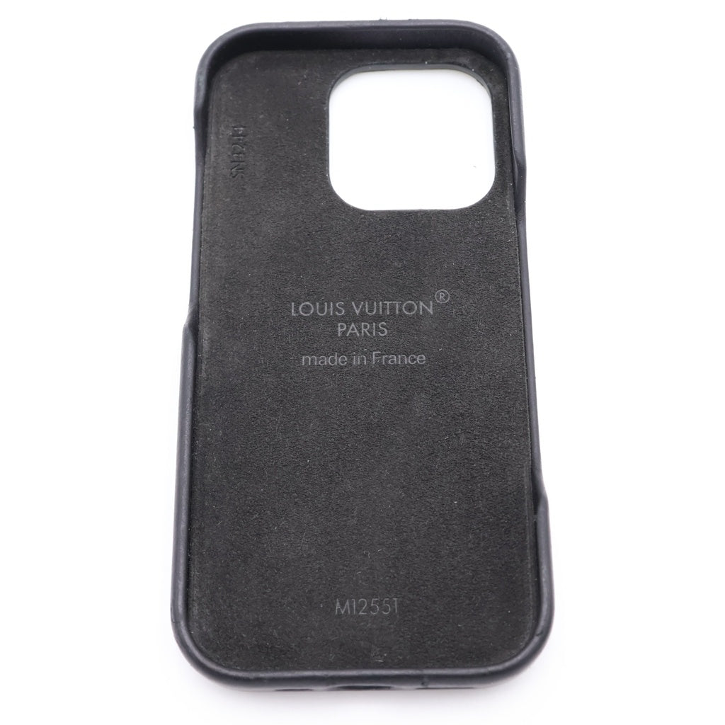 LOUIS VUITTON(ルイヴィトン) モノグラム バンパー iPhone16 Pro レザー アイフォンケース スマホケース ブラウン/ブラック M12551