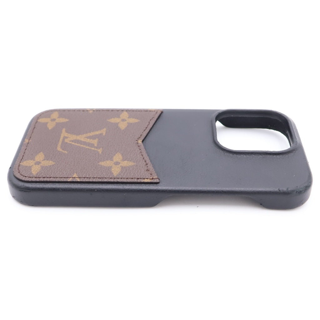 LOUIS VUITTON(ルイヴィトン) モノグラム バンパー iPhone16 Pro レザー アイフォンケース スマホケース ブラウン/ブラック M12551