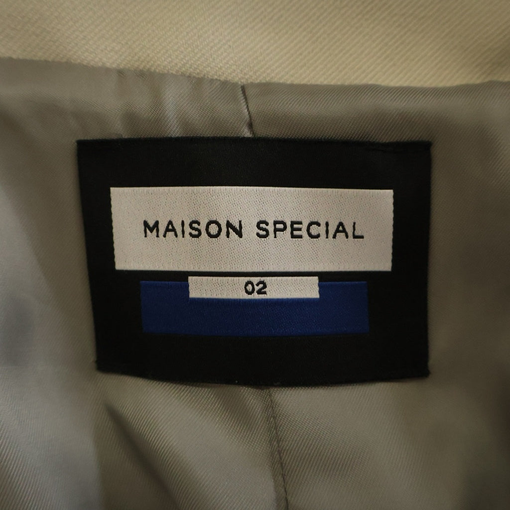 MAISON SPECIAL(メゾンスペシャル) カットオフステンカラーコート ロングコート 11231161204 ホワイト