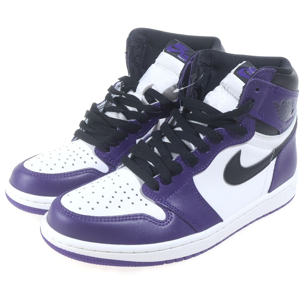 NIKE(ナイキ) AIR JORDAN 1 RETRO HIGH OG COURT PURPLE 555088-500 エアジョーダン1 レトロ コートパープル ハイカットスニーカー ホワイト/パープル US8.5/26.5cm