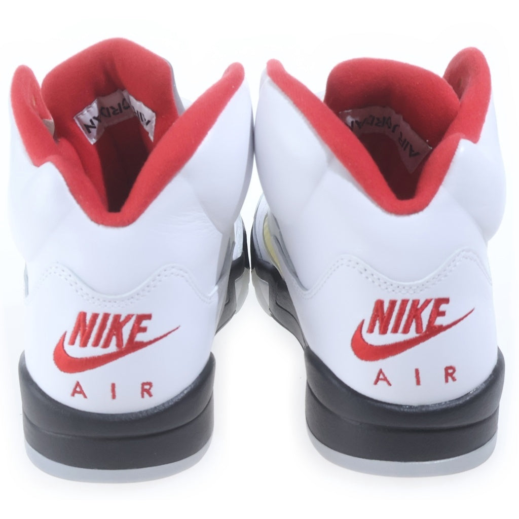 NIKE(ナイキ) AIR JORDAN 5 RETRO OG FIRE RED エアジョーダン レトロ ファイアレッド ハイカットスニーカー ホワイト/レッド US9.5/27.5cm DA1911-102