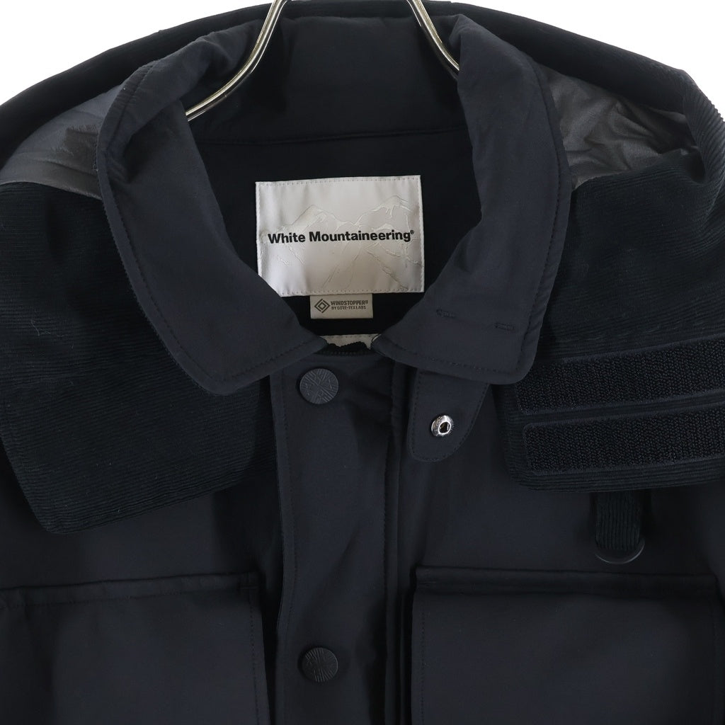 White Mountaineering(ホワイトマウンテニアリング) WINDSTOPPER MULTI POCKET JACKET マルチポケット トラゲッジジャスト ブラック WM2473219