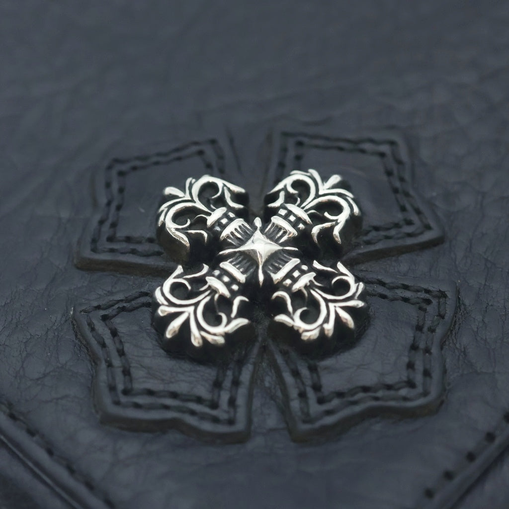 CHROME HEARTS(クロムハーツ) HLF RC F ZIP XS FILI PLS フィリグリープラス レザーハーフウォレット 財布 ブラック -