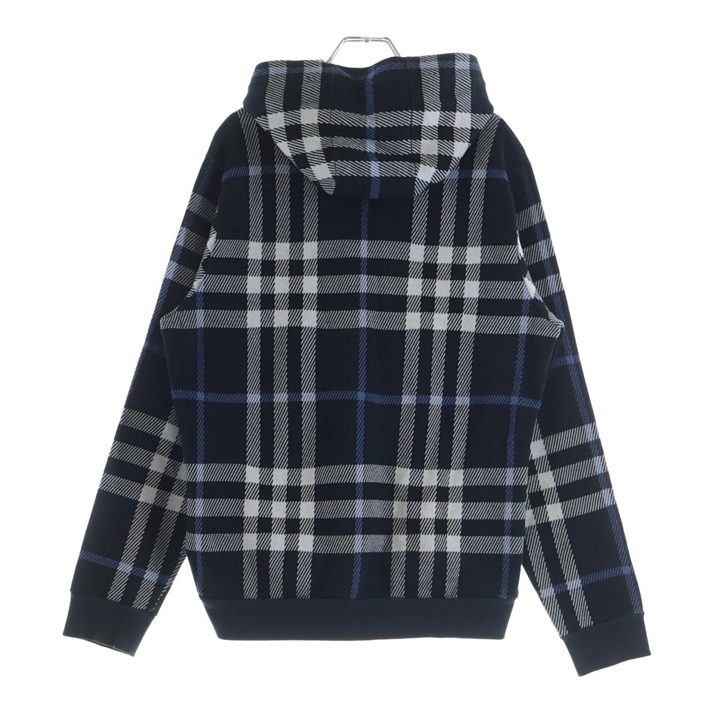 BURBERRY(バーバリー) CHECK COTTON JACQUARD HOODIE チェック コットンジャガード フーディー パーカー ネイビー 8070669 B3421
