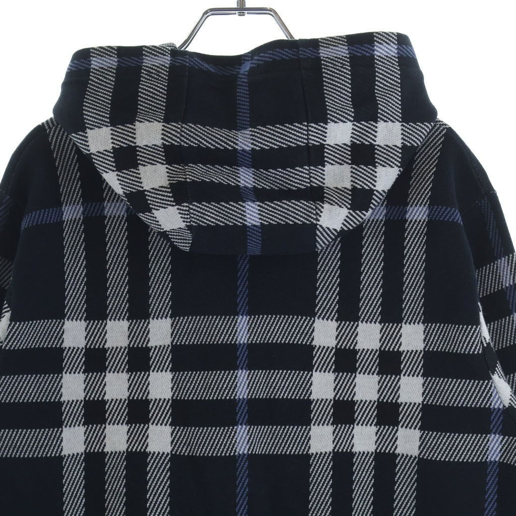 BURBERRY(バーバリー) CHECK COTTON JACQUARD HOODIE チェック コットンジャガード フーディー パーカー ネイビー 8070669 B3421