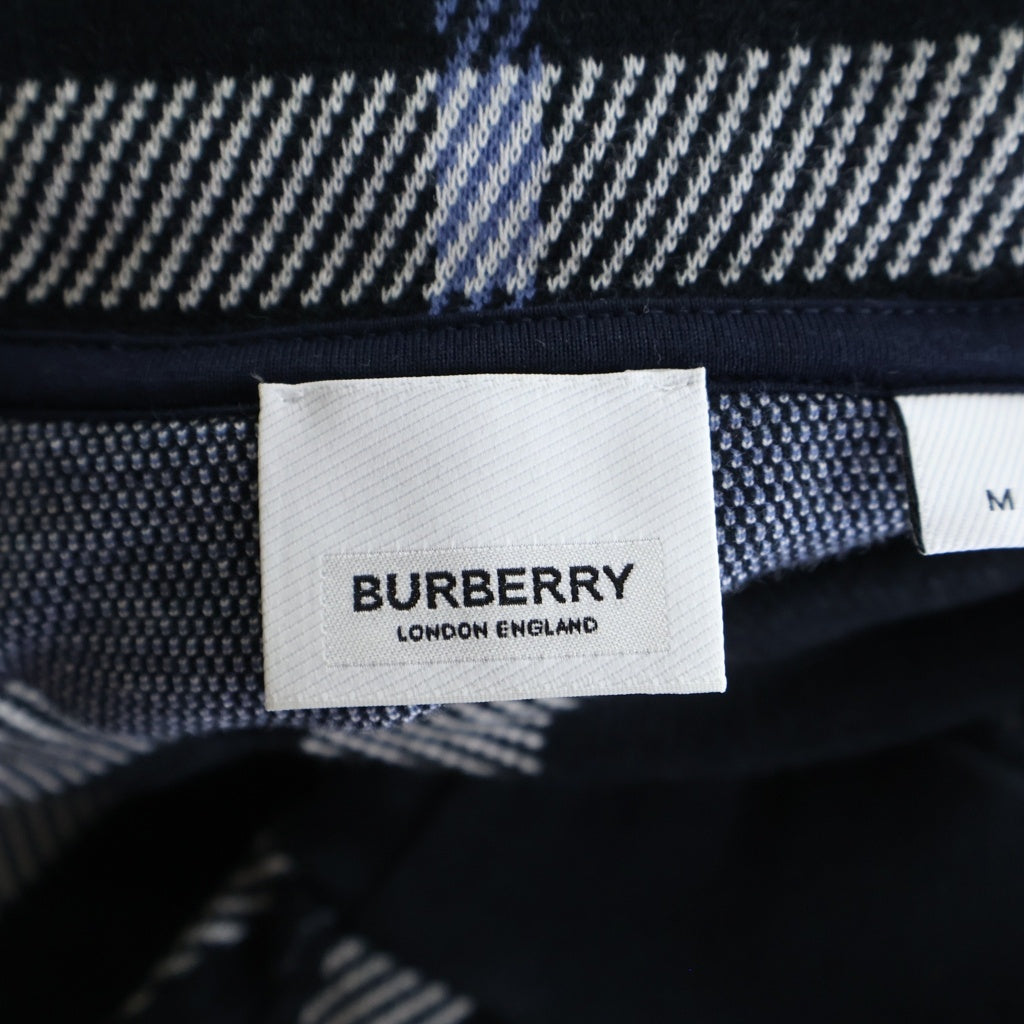 BURBERRY(バーバリー) CHECK COTTON JACQUARD HOODIE チェック コットンジャガード フーディー パーカー ネイビー 8070669 B3421