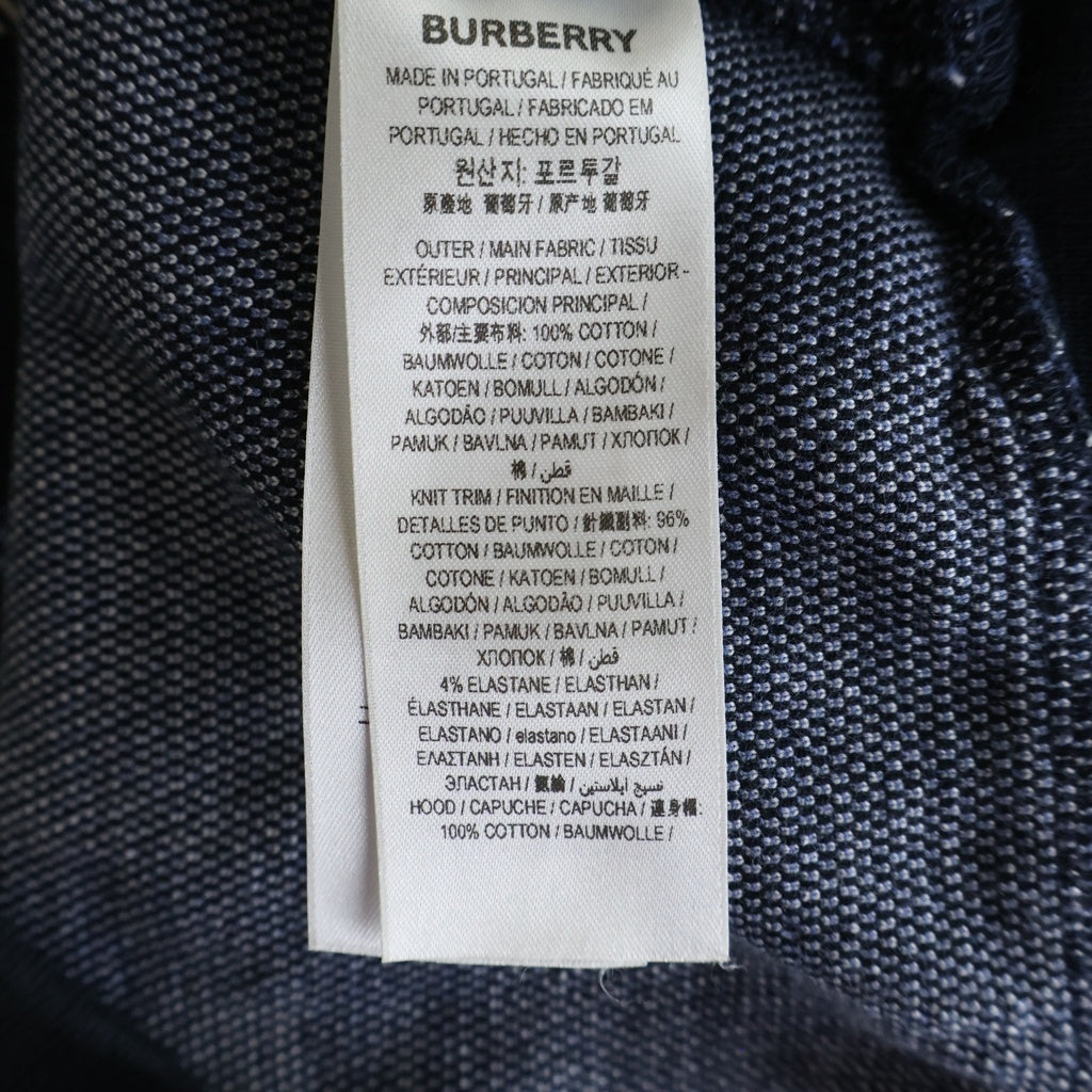 BURBERRY(バーバリー) CHECK COTTON JACQUARD HOODIE チェック コットンジャガード フーディー パーカー ネイビー 8070669 B3421