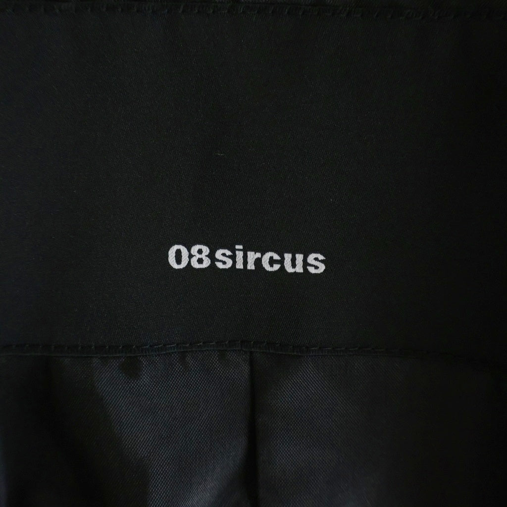 08sircus(ゼロエイトサーカス) Beaver Double Face Rever Over Coat ビーバーダブルフェイスリバーオーバーコート ブラック S23AW-OT10