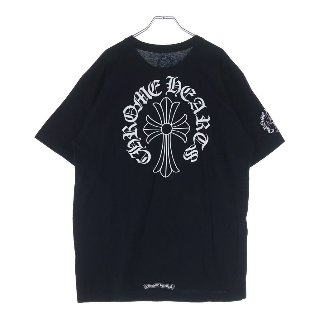 CHROME HEARTS(クロムハーツ) NECK LOGO BACK CRS S/S TEE ネックロゴ バッククロス プリント 半袖Tシャツ カットソー ブ