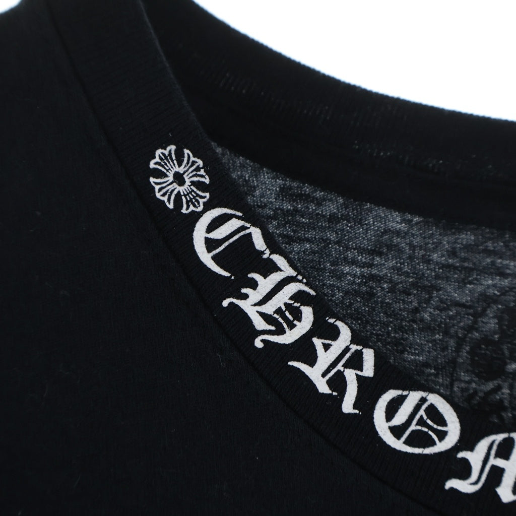 CHROME HEARTS(クロムハーツ) NECK LOGO BACK CRS S/S TEE ネックロゴ バッククロス プリント 半袖Tシャツ カットソー ブ