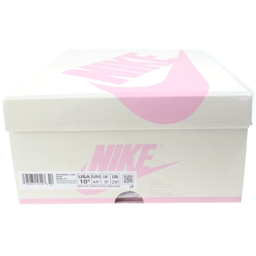NIKE(ナイキ) ×Travis Scott AIR JORDAN 1 RETRO LOW Sail Tropical Pink エアジョーダン1 レトロ OG セイル トロピカルピンク ローカットスニーカー US10.5/28.5cm IQ7604-101