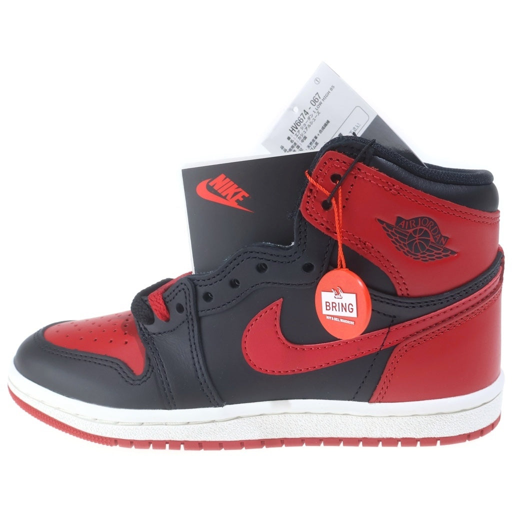 NIKE(ナイキ) AIR JORDAN HIGH 85 BRED 2025 エアジョーダン 1 ブレッド ハイカットスニーカー レディース US5/23.5cm レッド/ブラック HV6674-067