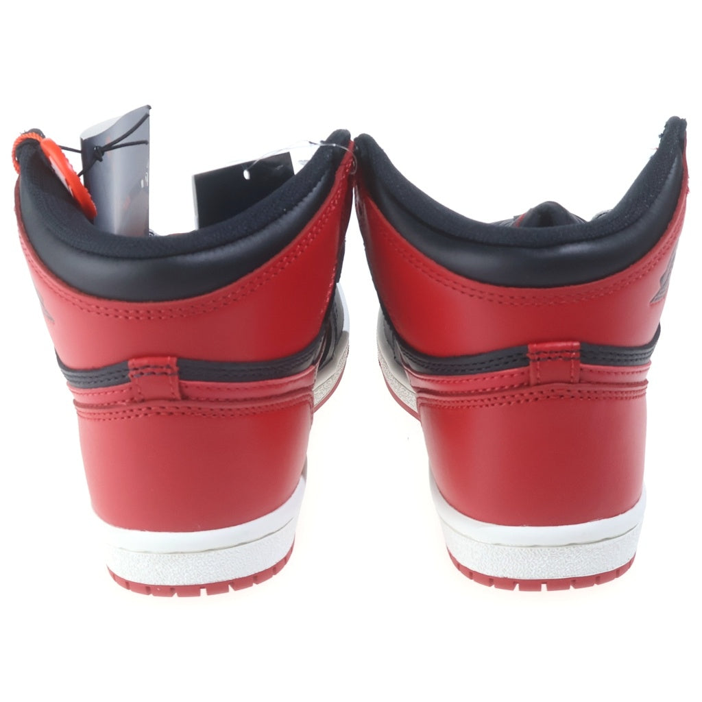 NIKE(ナイキ) AIR JORDAN HIGH 85 BRED 2025 エアジョーダン 1 ブレッド ハイカットスニーカー レディース US5/23.5cm レッド/ブラック HV6674-067
