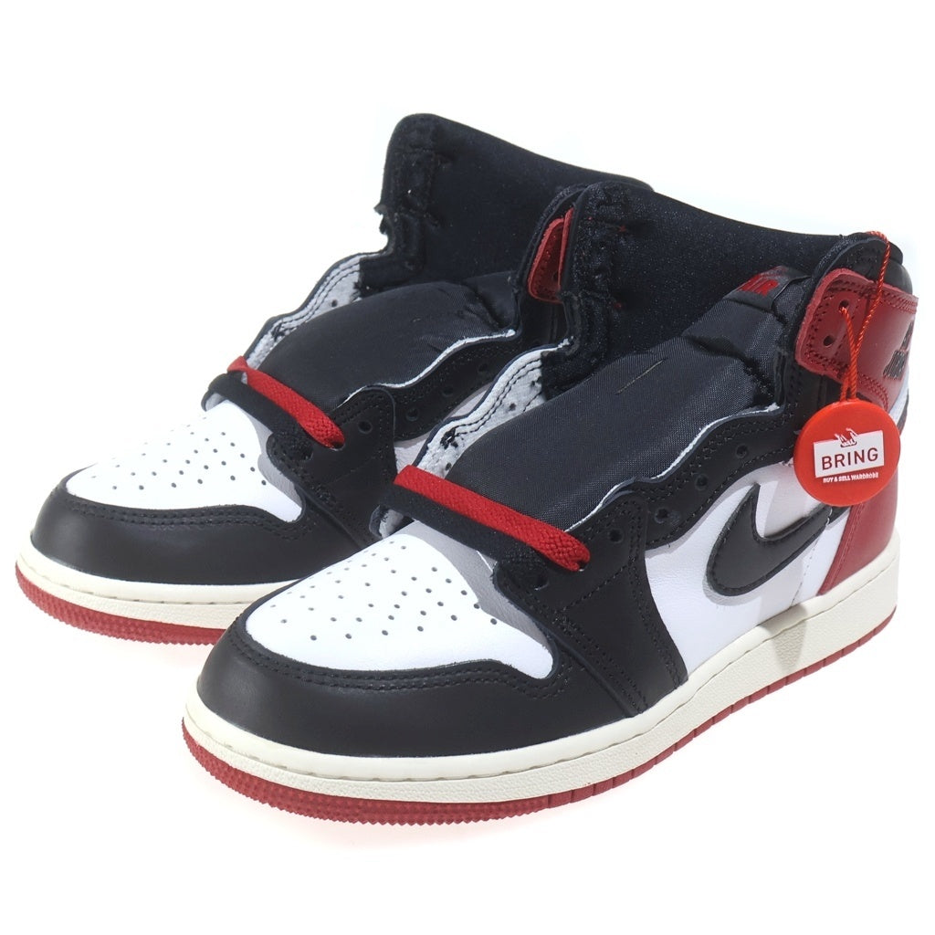 NIKE(ナイキ) GS AIR JORDAN 1 RETRO HIGH OG Black Toe Reimagined エアジョーダンワン ブラックトゥリイマジンド ハイカットスニーカー US4Y/23cm FD1437-106
