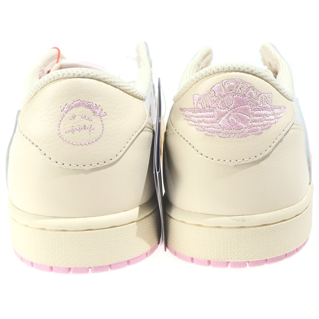 NIKE(ナイキ) ×TRAVIS SCOTT AIR JORDAN 1 RETRO LOW OG トラビススコット エアージョーダンワン レトロ ローカットスニーカー ピンク/ベージュ US10.5/28.5cm IQ7604-100