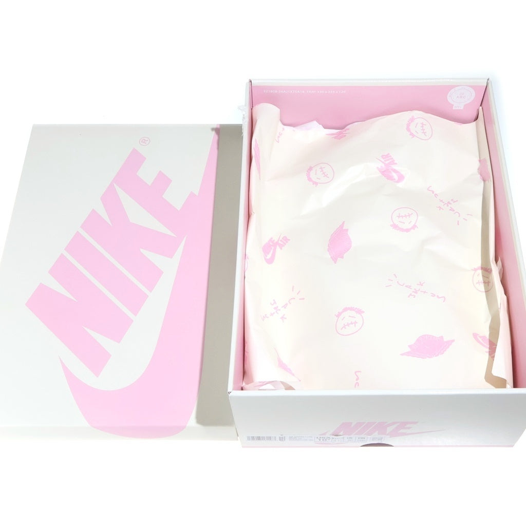 NIKE(ナイキ) ×TRAVIS SCOTT AIR JORDAN 1 RETRO LOW OG トラビススコット エアージョーダンワン レトロ ローカットスニーカー ピンク/ベージュ US10.5/28.5cm IQ7604-100