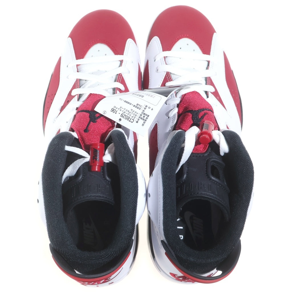 NIKE(ナイキ) AIR JORDAN 6 RETRO CARMINE CT8529-106 エアジョーダン6 カーマイン ハイカットスニーカー ホワイト/レッド US12/30cm