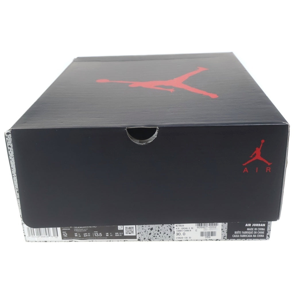 NIKE(ナイキ) AIR JORDAN 6 RETRO CARMINE CT8529-106 エアジョーダン6 カーマイン ハイカットスニーカー ホワイト/レッド US12/30cm