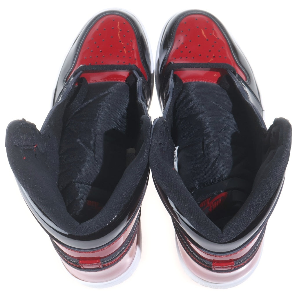 NIKE(ナイキ) AIR JORDAN 1 RETRO HIGH OG PATENT BRED 555088-063 エアジョーダン1 レトロ パテント ブレッド ハイカットスニーカー ブラック/レッド US12/30cm