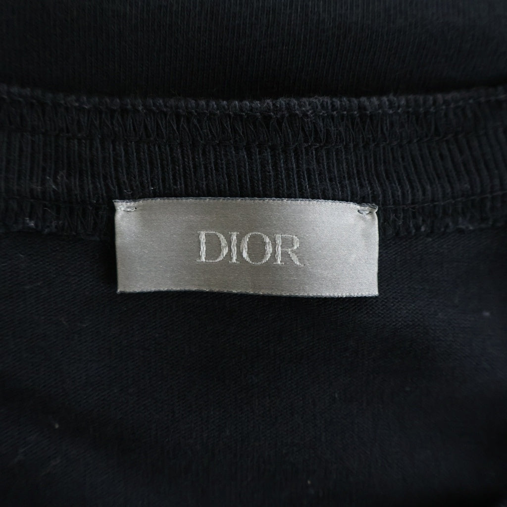 DIOR(ディオール) ×Stone Island Cotton Jersey T-shirt ストーンアイランド コットンジャージー 半袖Tシャツカットソー ブラック 493J638B0554