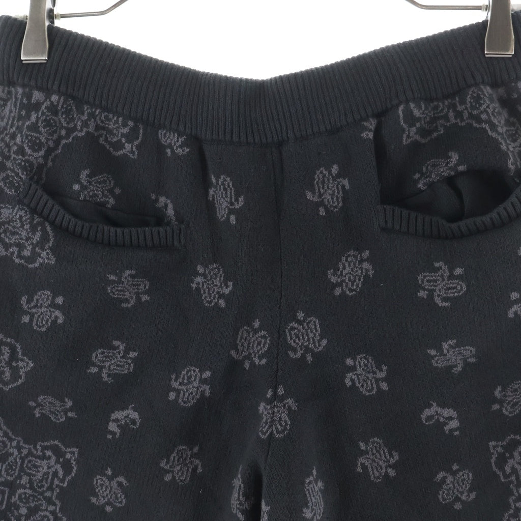 JUN / NAKAYAMA(ジュンナカヤマ) 26SS PAISLEY KNIT SHORTS ペイズリー ジャカード ニットショーツ ハーフパンツ ブラック JN-SS26-002