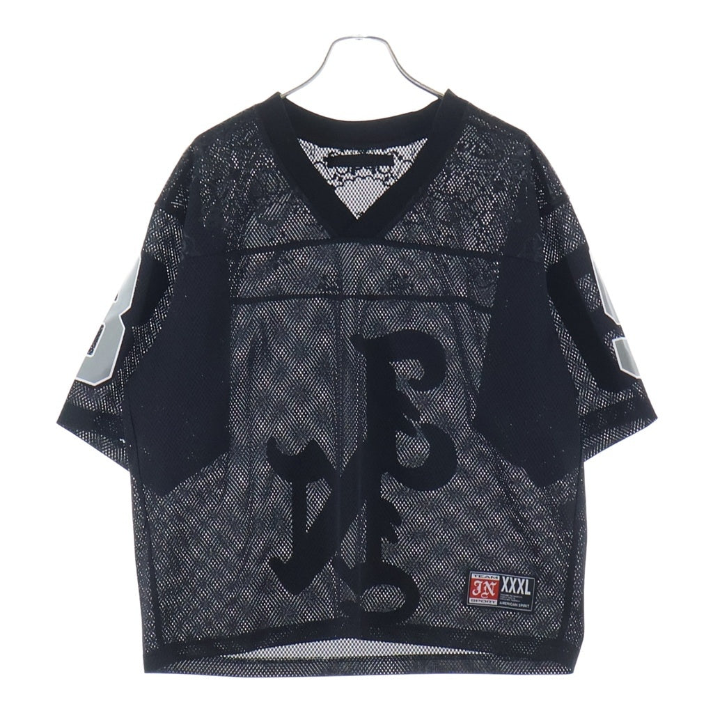 JUN / NAKAYAMA(ジュンナカヤマ) 26SS JN MESH SHIRTS ペイズリー メッシュ半袖Tシャツカットソー ブラック JN-SS26-010