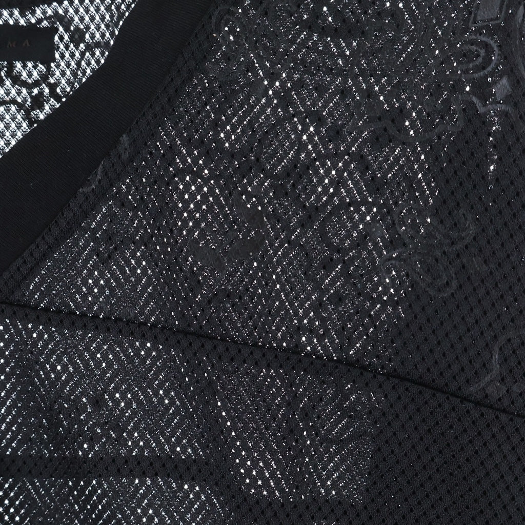 JUN / NAKAYAMA(ジュンナカヤマ) 26SS JN MESH SHIRTS ペイズリー メッシュ半袖Tシャツカットソー ブラック JN-SS26-010