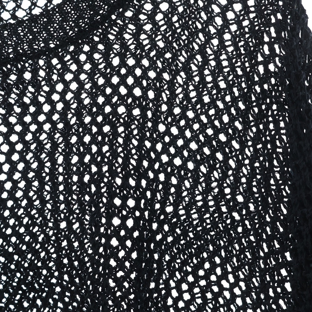 sulvam(サルバム) OVER MESH KNIT オーバーメッシュニット ブラック MX-K01-800