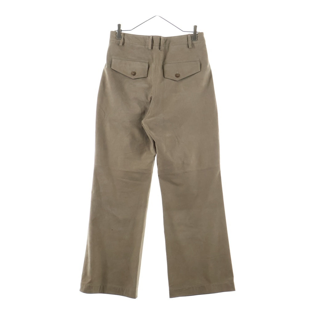 entire studios(エンタイア スタジオ) SUEDE WIDE PANTS スウェード レザー ワイドパンツ ベージュ ES2668 PO0165