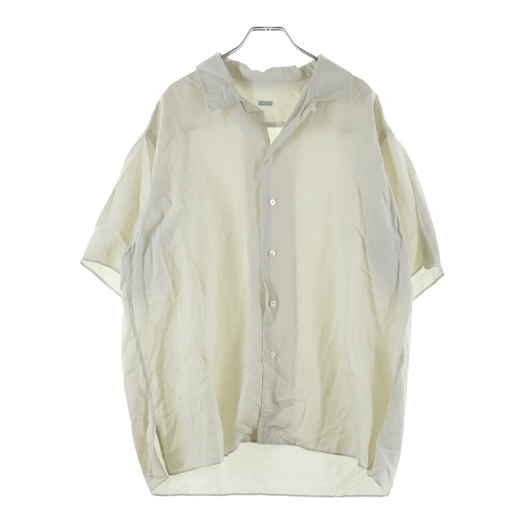 A.PRESSE(アプレッセ) Silk Linen Open Collar S/S Shirt シルク リネン オープンカラー半袖シャツ アイボリー 25SAP-02-06H