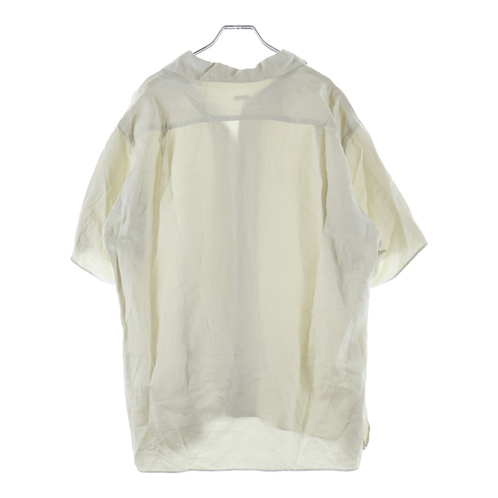 A.PRESSE(アプレッセ) Silk Linen Open Collar S/S Shirt シルク リネン オープンカラー半袖シャツ アイボリー 25SAP-02-06H