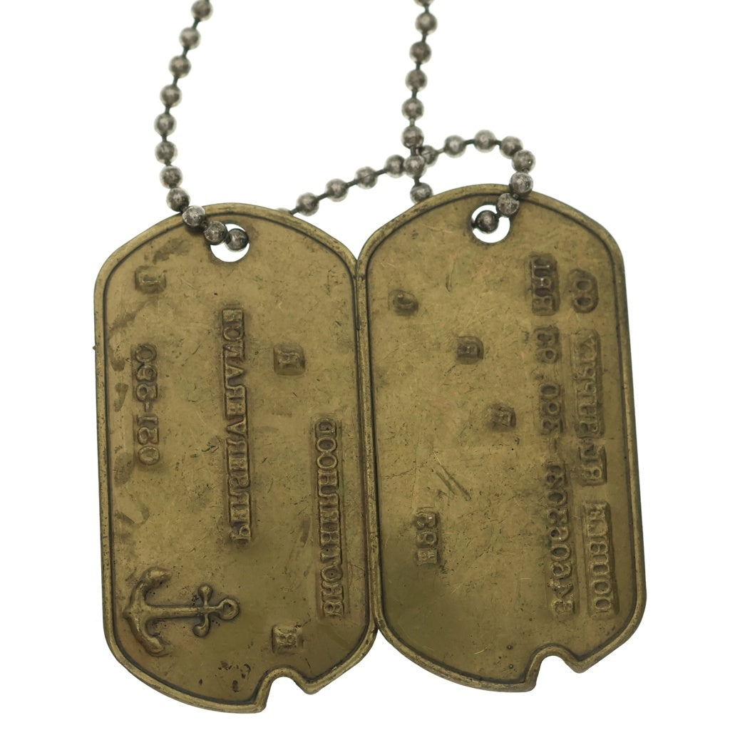 RRL(ダブルアールエル) WW2 MODIFIED DOGTAG ドックタグ ネックレス ゴールド