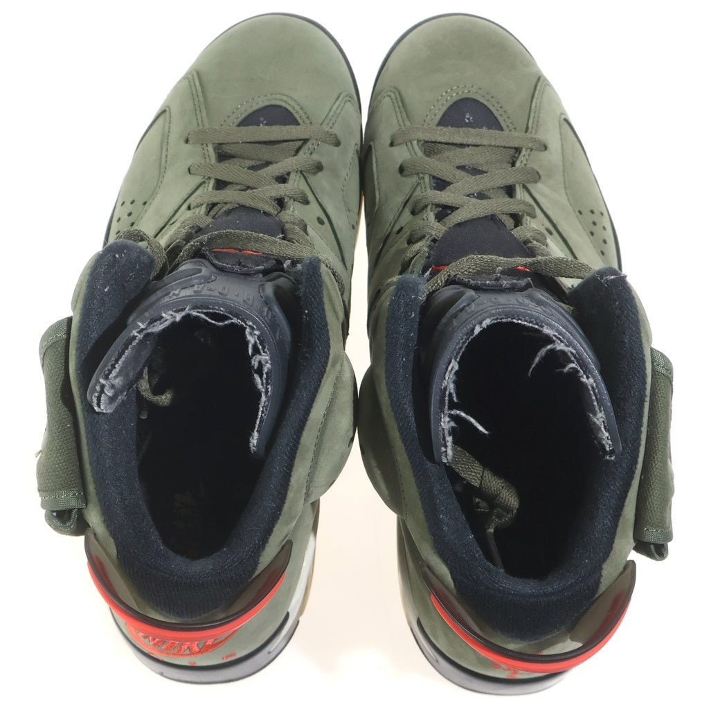 NIKE(ナイキ) ×TRAVIS SCOTT AIR JORDAN 6 RETRO SP CN1084-200 トラヴィス スコット エアジョーダン6 ハイカットスニーカー US9/27.0cm カーキ
