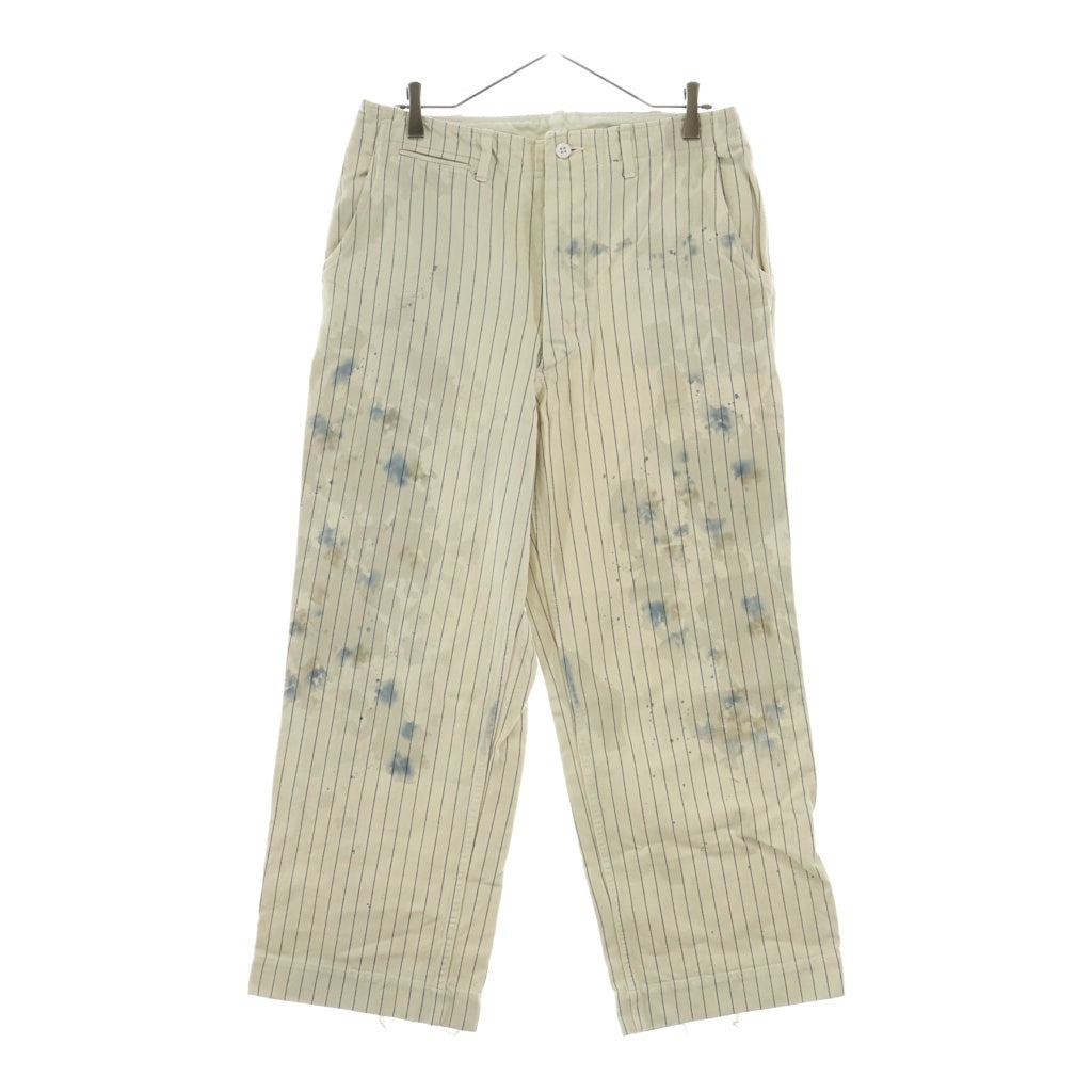 BOWWOW(バウワウ) COLA STRIPE TROUSERS ストライプパンツ ホワイト