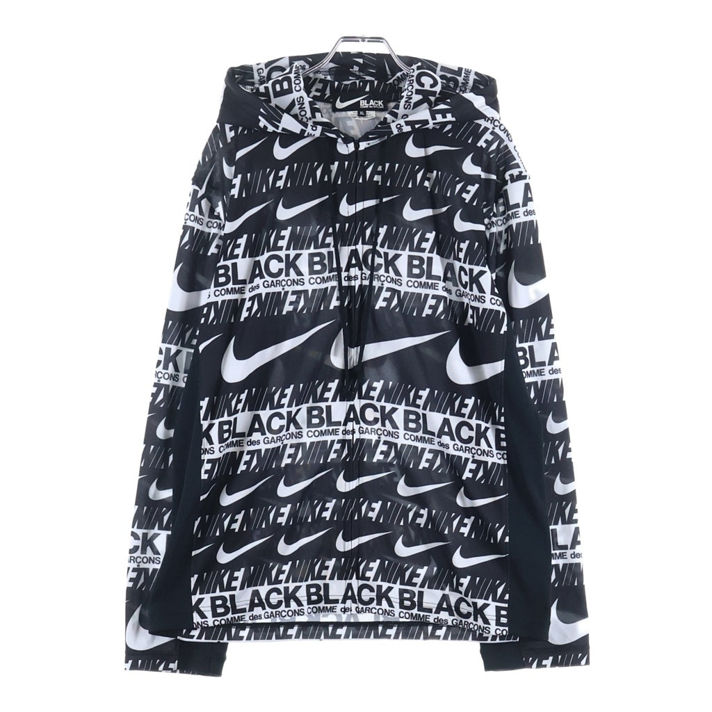 BLACK COMME des GARCONS(ブラックコムデギャルソン) 19AW ×NIKE LOGO ZIP PARKA ×ナイキ ロゴジップパーカー ブラック 1D-T107