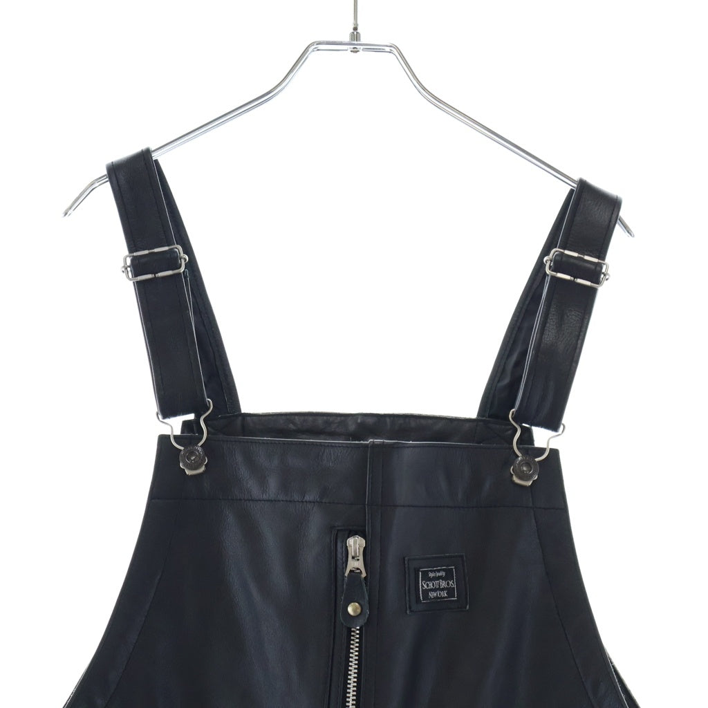 SCHOTT(ショット) BUFFALO LEATHER OVERALL バッファローレザーオーバーオール 3111040 ブラック
