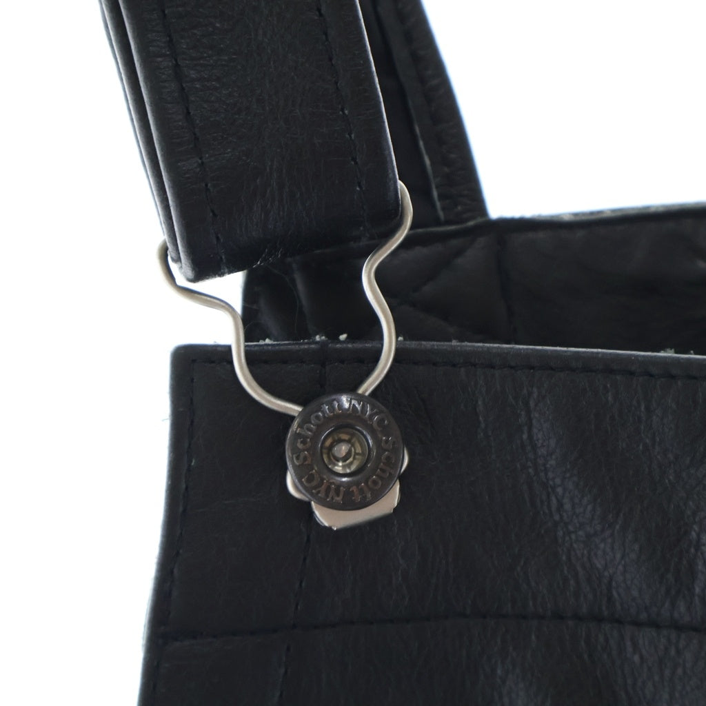 SCHOTT(ショット) BUFFALO LEATHER OVERALL バッファローレザーオーバーオール 3111040 ブラック