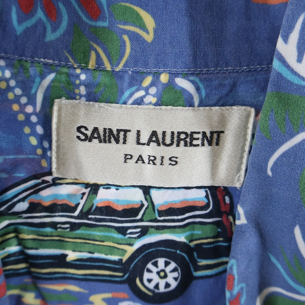 SAINT LAURENT PARIS(サンローランパリ) 17SS カープリント長袖シャツ マルチ 411620 Y317P