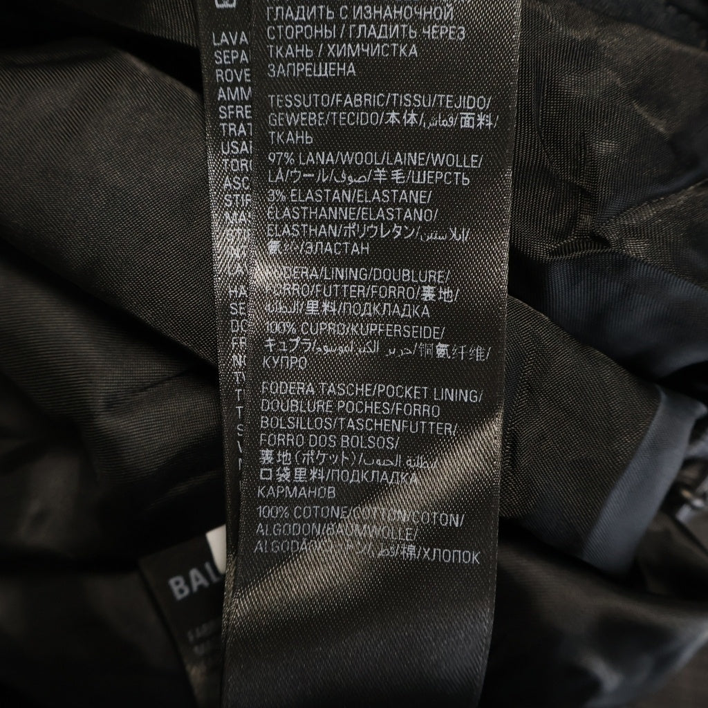 BALENCIAGA(バレンシアガ) 23SS Graffiti Skater Tailored Pants グラフィティスケーターテーラード チェックスラックスパンツ グレー 738848 TOT07