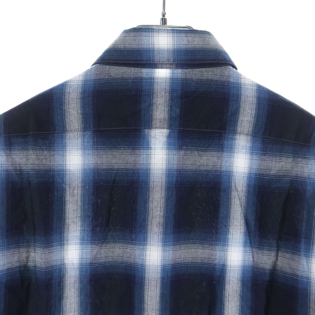 SAINT LAURENT PARIS(サンローランパリ) 14AW オンブレチェック総柄ロングスリーブシャツ 長袖シャツ ブルー/ホワイト 340855 Y854F