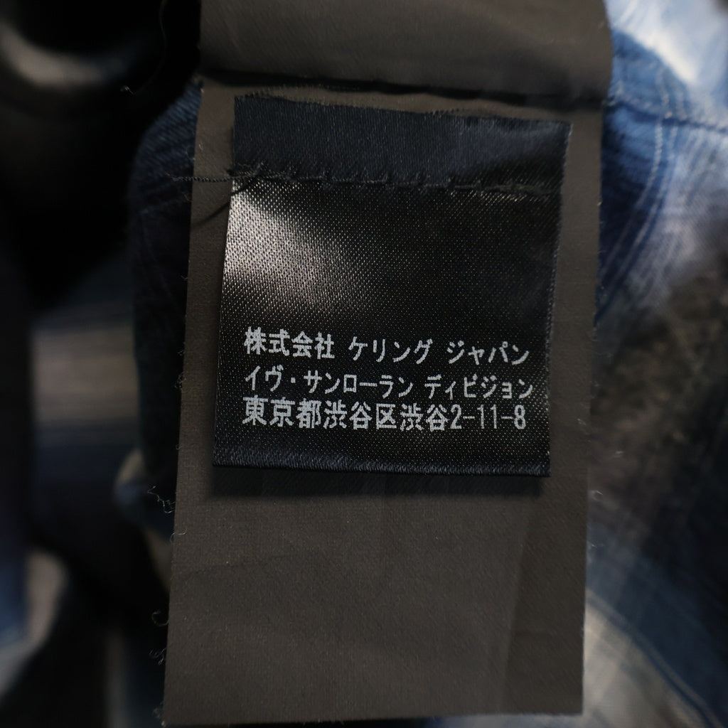 SAINT LAURENT PARIS(サンローランパリ) 14AW オンブレチェック総柄ロングスリーブシャツ 長袖シャツ ブルー/ホワイト 340855 Y854F