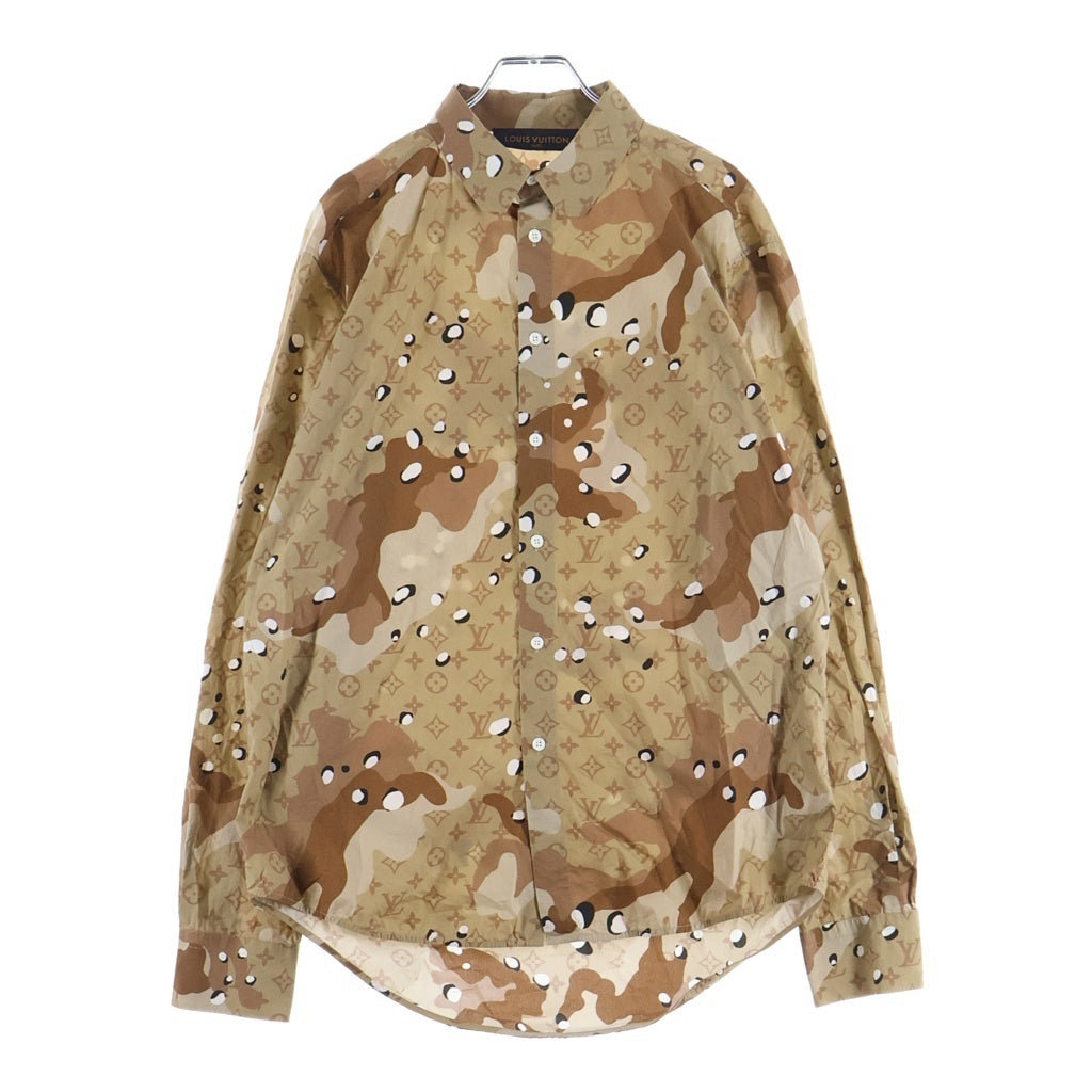 LOUIS VUITTON(ルイヴィトン) 20SS カモDNAオセアンモノグラム長袖シャツ ブラウン RM201M TKJ HIS07W