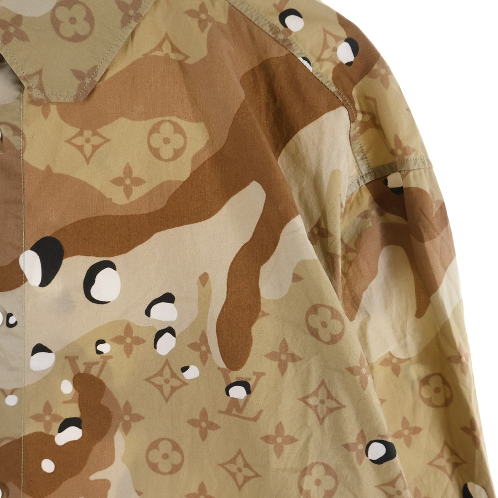 LOUIS VUITTON(ルイヴィトン) 20SS カモDNAオセアンモノグラム長袖シャツ ブラウン RM201M TKJ HIS07W