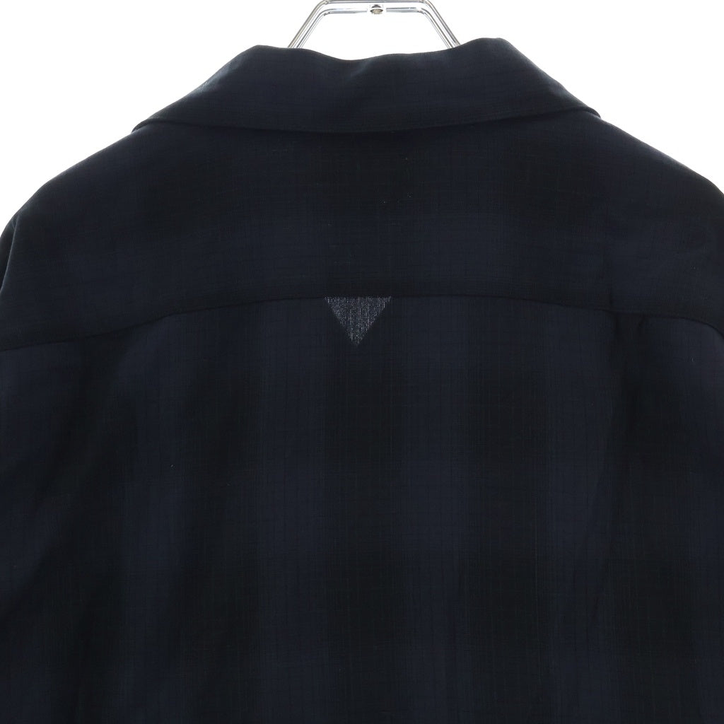 N.HOOLYWOOD(エヌハリウッド) 21AW OPEN COLLAR SHIRT オープンカラーオンブレチェックシャツ 長袖シャツ 2212-SH06-010 ブラック