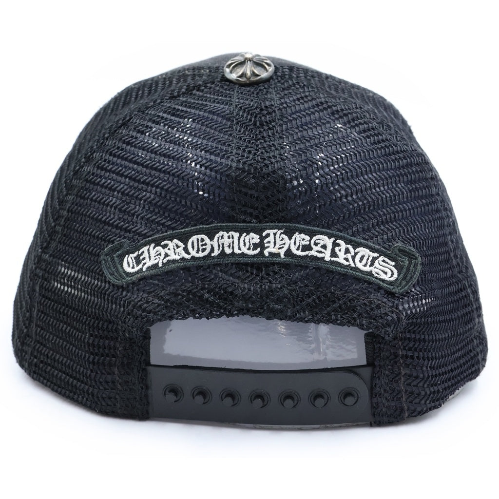 CHROME HEARTS(クロムハーツ) BS FLARE SCROLL LABEL BSフレア スクロールラベル 刺繍 メッシュ キャップ 帽子 ブラック