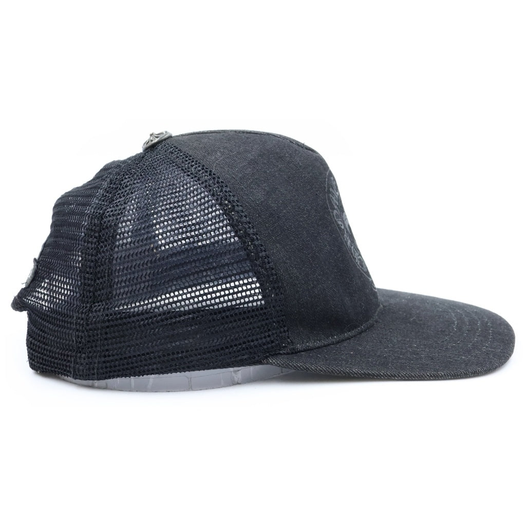 CHROME HEARTS(クロムハーツ) BS FLARE SCROLL LABEL BSフレア スクロールラベル 刺繍 メッシュ キャップ 帽子 ブラック