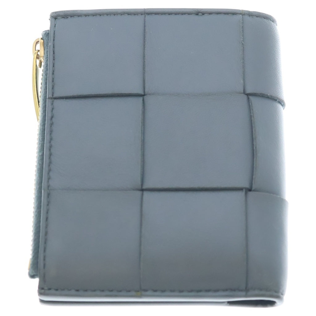 BOTTEGA VENETA(ボッテガヴェネタ) イントレチャート カセット ジップ P02315433J 二つ折り 財布 グレー レディース