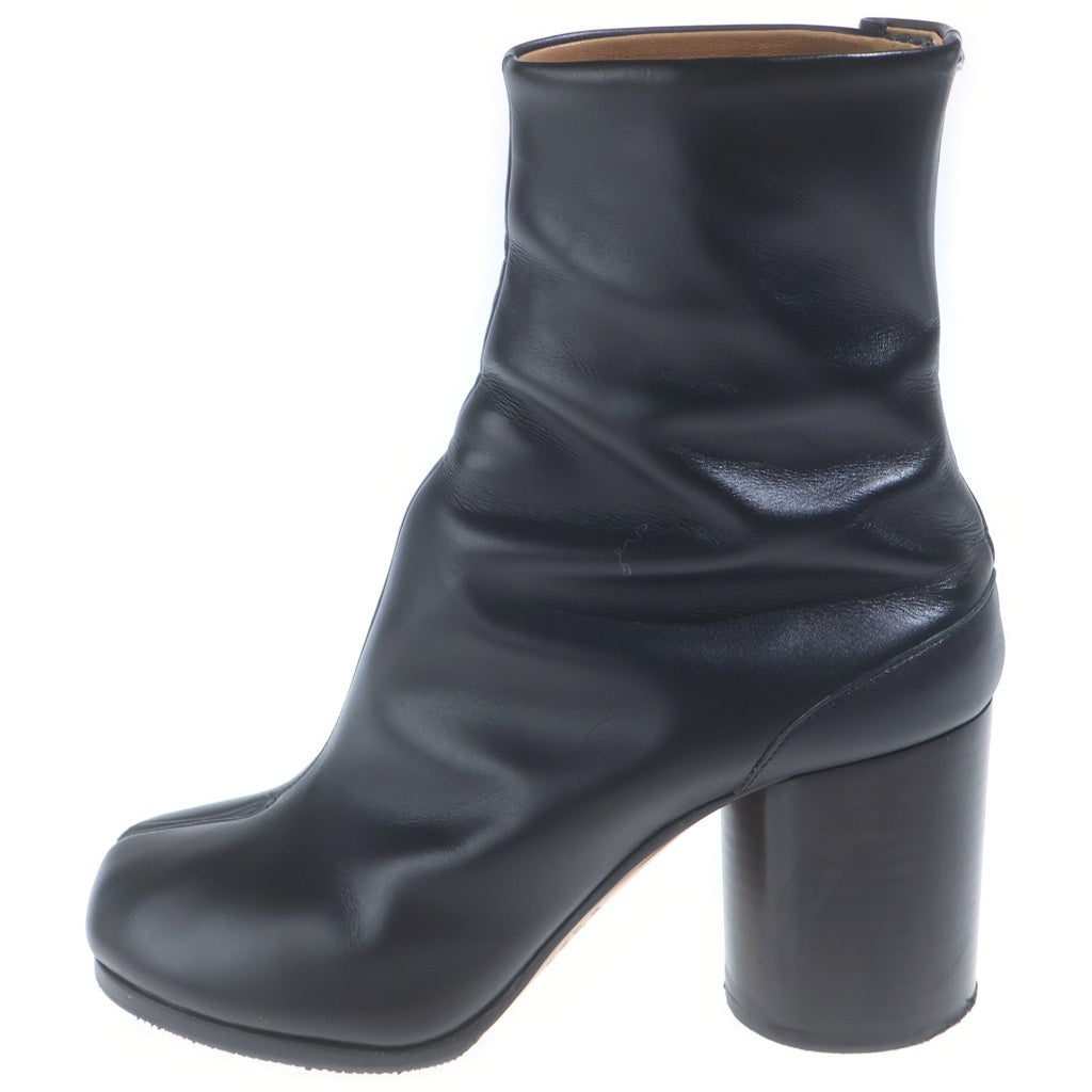 Maison Margiela(メゾンマルジェラ) VERO CUOIO レザー 足袋ブーツ ヒールブーツ ブラック レディース