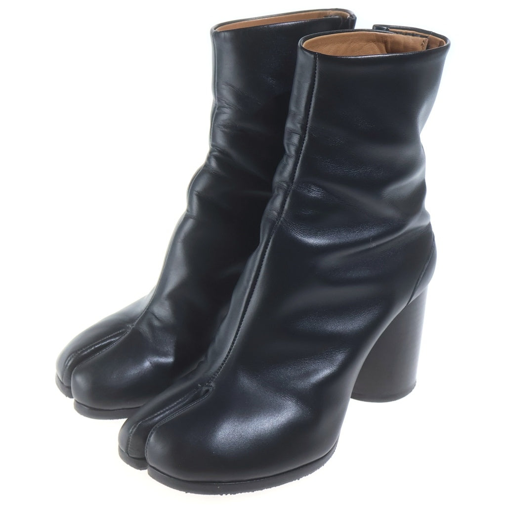 Maison Margiela(メゾンマルジェラ) VERO CUOIO レザー 足袋ブーツ ヒールブーツ ブラック レディース