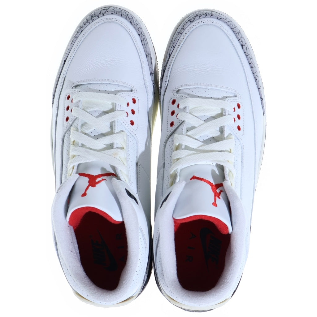 NIKE(ナイキ) AIR JORDAN 3 RETRO エアジョーダン3 レトロ ハイカットスニーカー 28.0cm ホワイト/グレー 136064-105